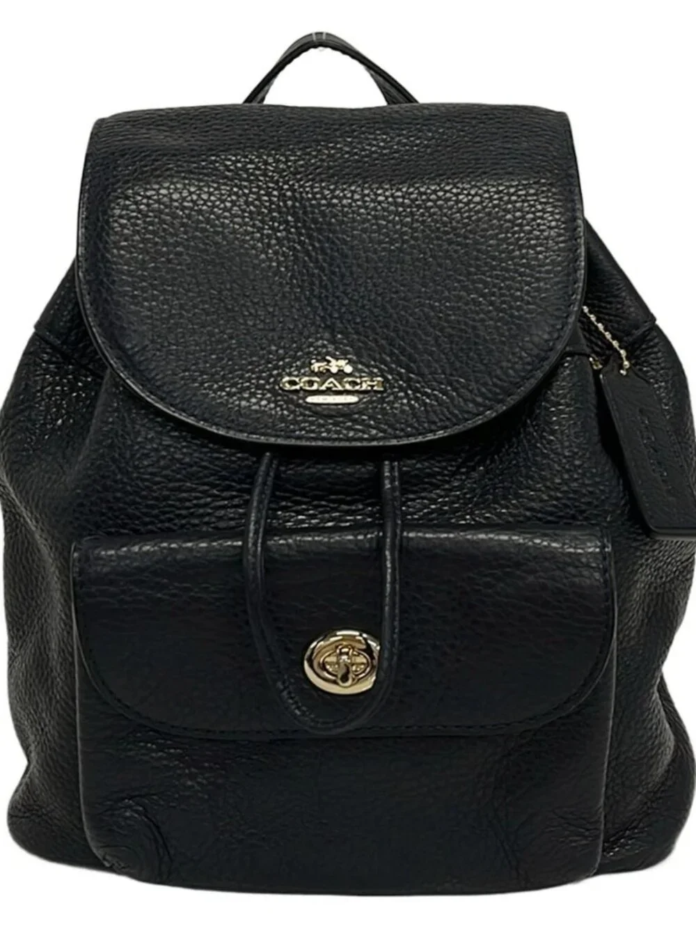 COACH F37621 Dark Navy Leather Backpack